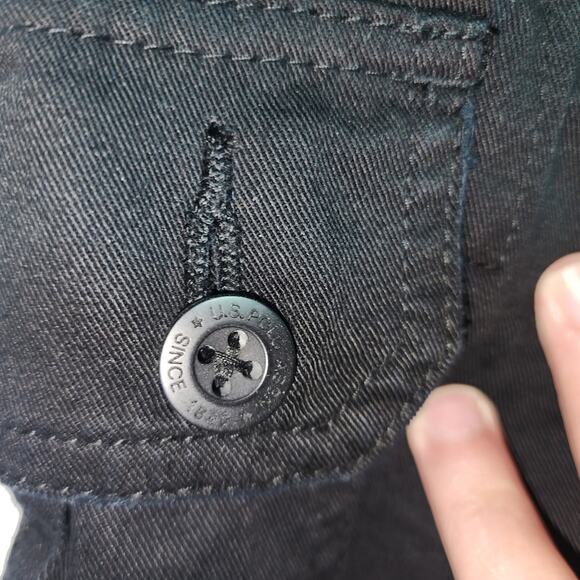 US POLO ASSOC EUC MENS SIZE 38W CARGO BLACK BELTED SHORTS - Picture 10 of 10